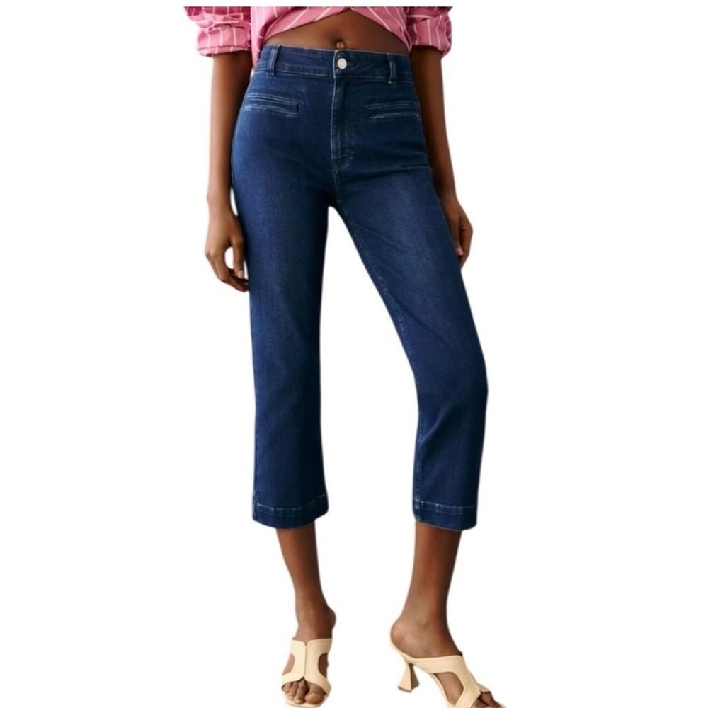 Anthropologie Maeve The Essential Slim‎ High-Rise Cropped Jeans Pants Size 29